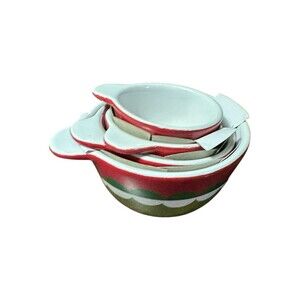 Crate & Barrel Holiday Nesting Measuring Cups No Box
